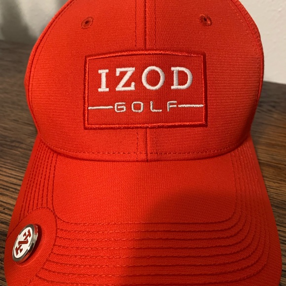 Izod Classic Golf Red Hat with attachable ball marker! - Picture 4 of 8
